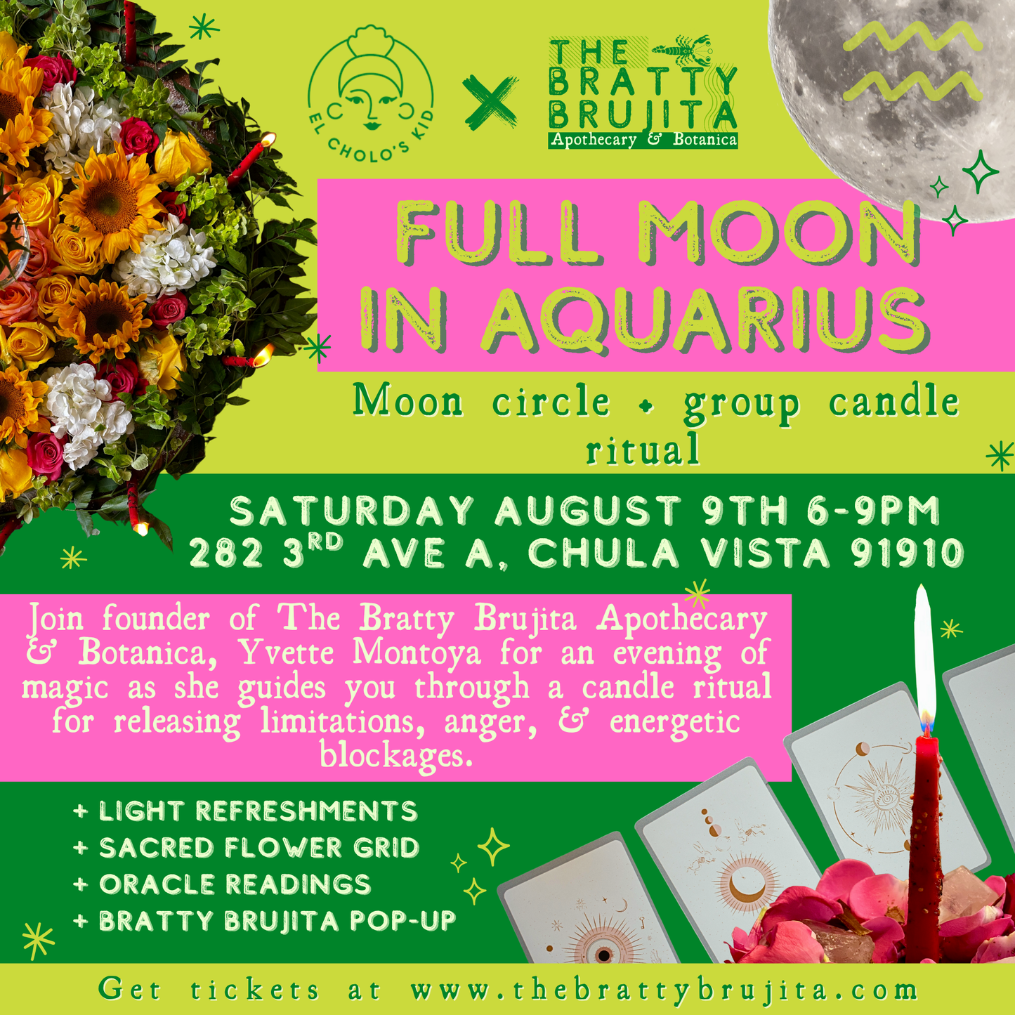 Full Moon in Aquarius Moon Circle & Group Candle Ritual