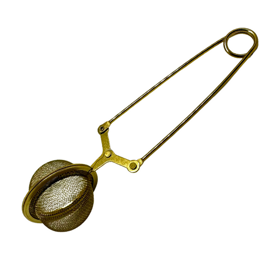 Gold mesh tea strainer