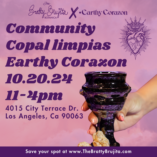 Community copal limpias at Earthy Corazón in East LA (October 20th 2024)