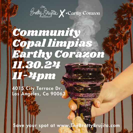 Community copal limpias at Earthy Corazón in East LA (November 30th 2024)