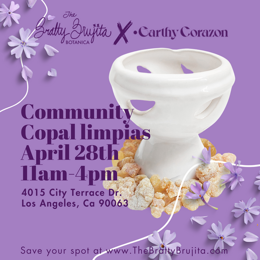 Community copal limpias at Earthy Corazón in East LA (April 28th 2024)